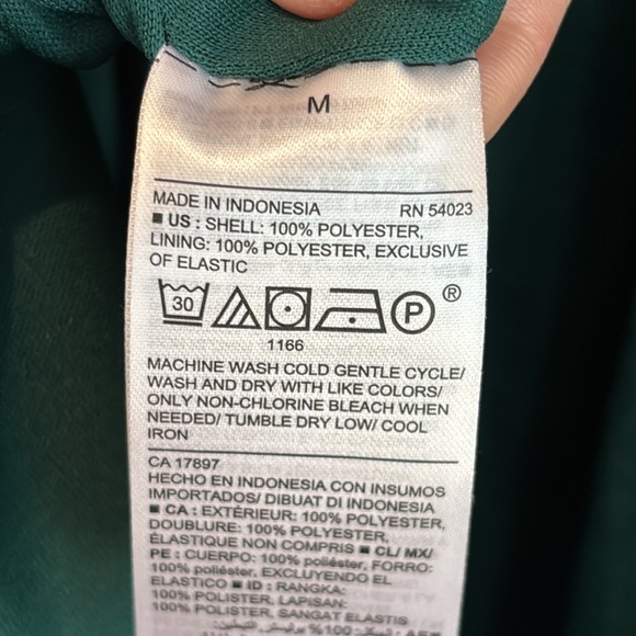 Old Navy Green Cold Shoulder Satin‎ Swing Dress Womens Medium - Picture 5 of 9